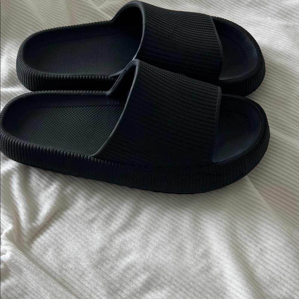 Black Slide Sandals